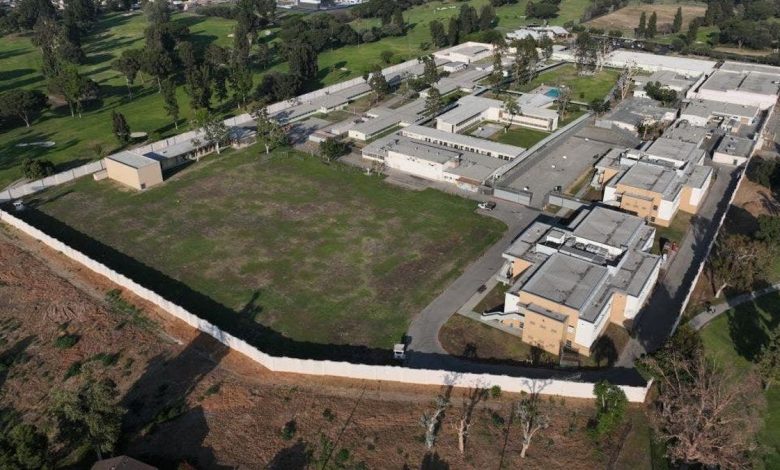 Los Padrinos Juvenile Hall viewed from above