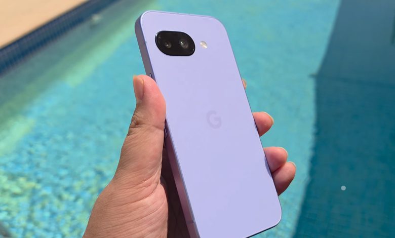 Rear view of the Google Pixel 9a.