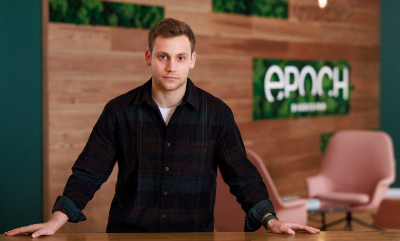 Jacob Nathan CEO Portrait, CEO Epoch Biodesign, location portrait, Finsbury Square