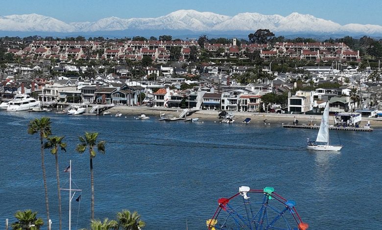 Aerial view of Newport Beach, California