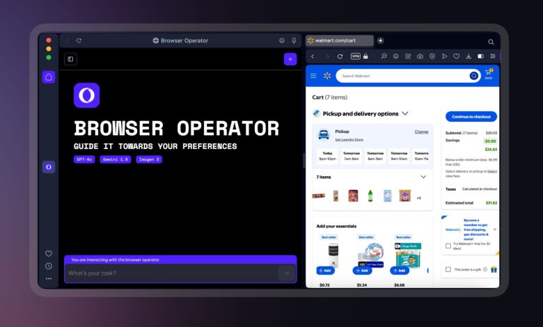 Opera browser Operator tool