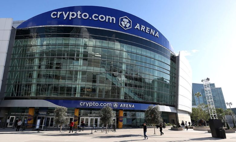 An exterior view of Crypto.com Arena