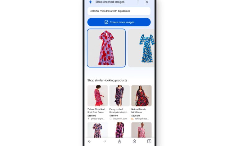 Google Shopping generate visual image.