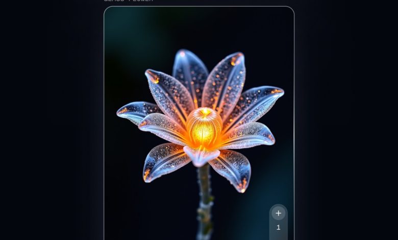 an image of a flower generated by Flora