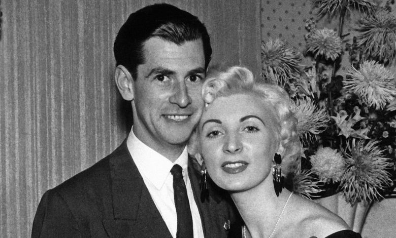 Nightclub hostess Ruth Ellis becomes last woman to be hanged in Britain - executed at Holloway Prison for the murder of her lover David Blakely. OPS: Ruth Ellis with boyfriend David Blakely at the Little Club in London 1955. Ellis was charged with murder and hanged for the shooting of Blakely at Holloway Prison. (Photo by Daily Mirror/Daily Mirror/Mirrorpix via Getty Images)