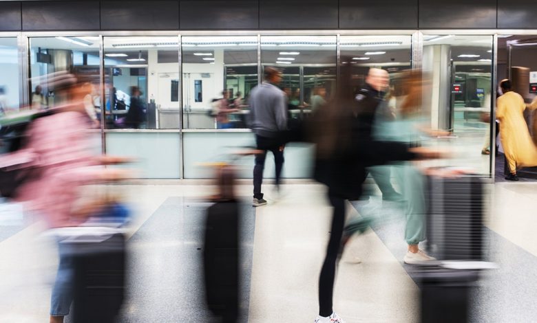 travelers at airport