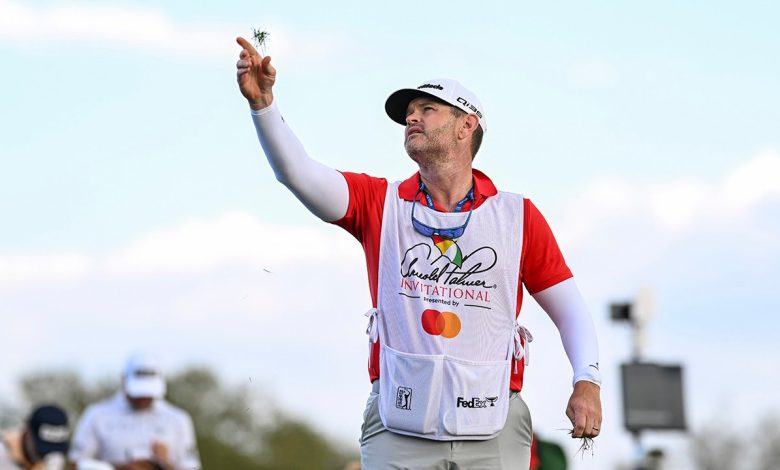 Caddie JJ Jakovac reacts to hole-in-one at TPC Sawgrass