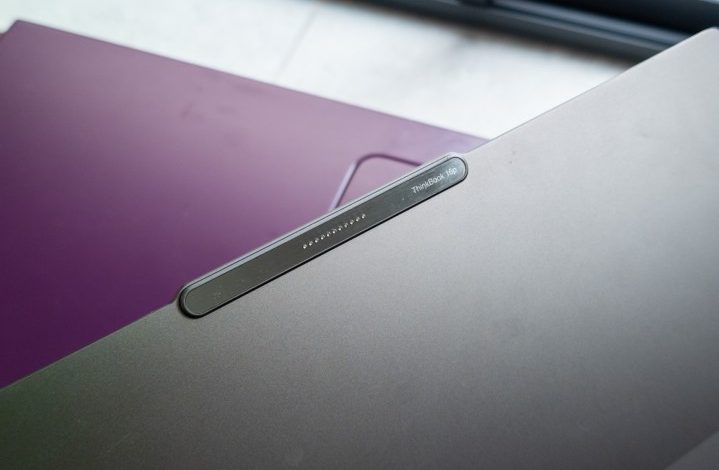 Pogo pin connectors on the Lenovo 2nd Display concept shown off at MWC 2025