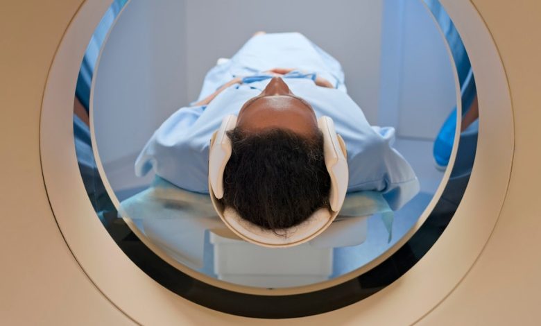 Patient entering MRI