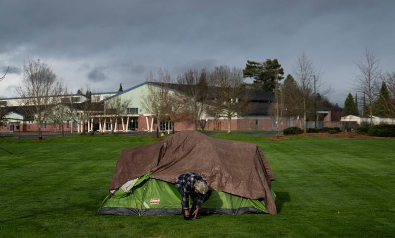 Homeless encampment