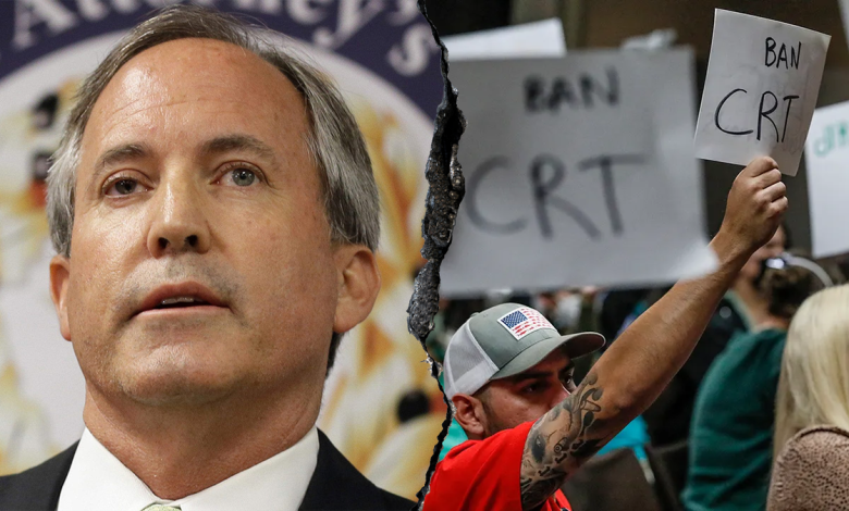 Texas Attorney General Ken Paxton launched a lawsuit today targeting a school district he says is illegally teaching critical race theory.