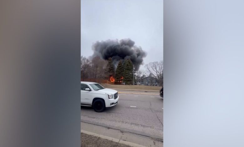 Brookyln Park, MN home in flames