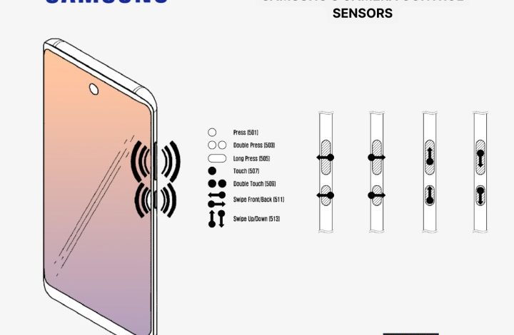 A leaked Samsung patent shows camera control sensors.