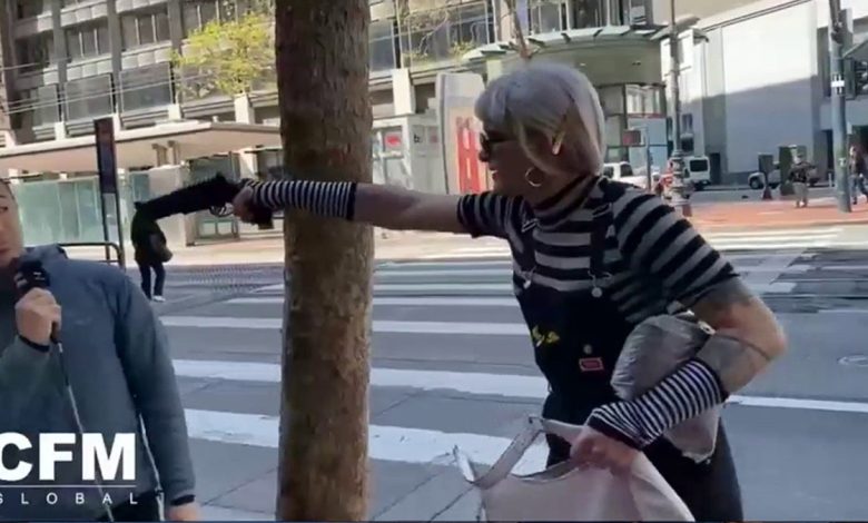 Transgender woman pulls gun on San Francisco street preacher