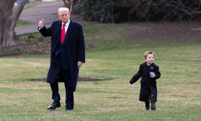 This picture of President Trump and Elon Musk's son Æ A-Xii,, or "Lil X," has gone viral