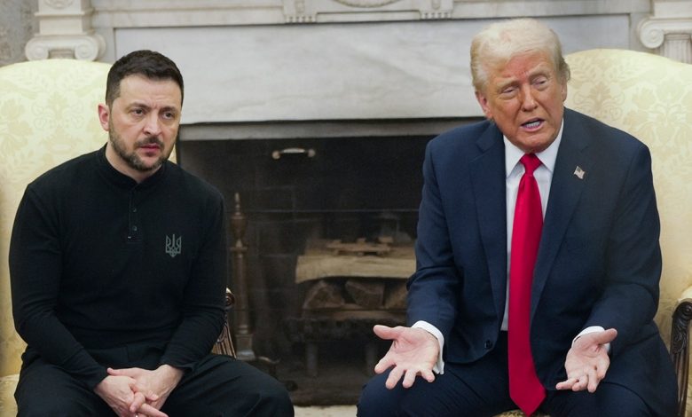 Zelenskyy and Trump in the Oval Office