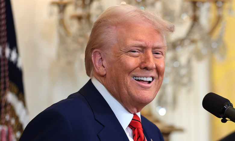 Trump smiles