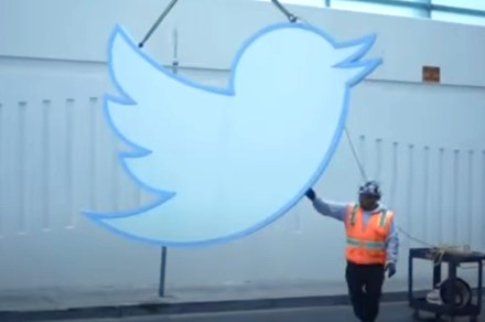 Psst … wanna buy the massive Twitter logo sign?