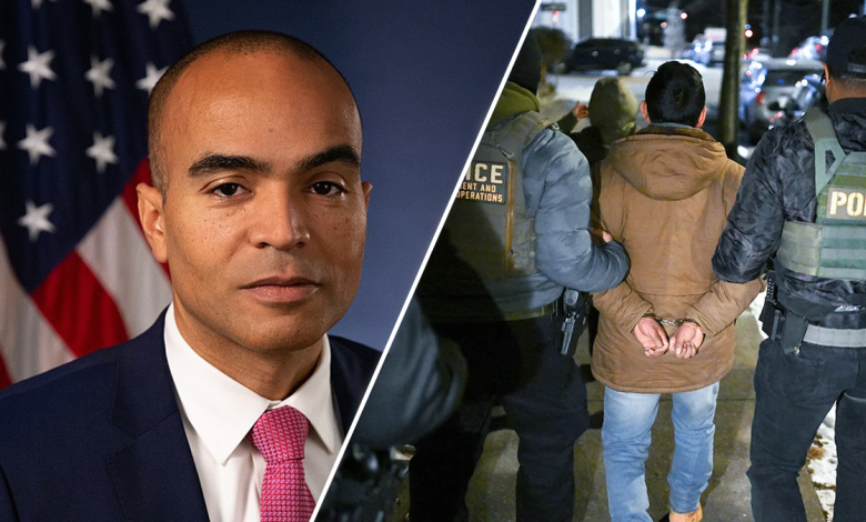 Washington Attorney General Nick Brown; federal immigration officials make an arrest.