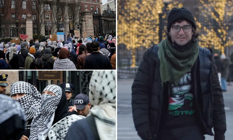 Barnard protests, Zach Sage Fox in disguise