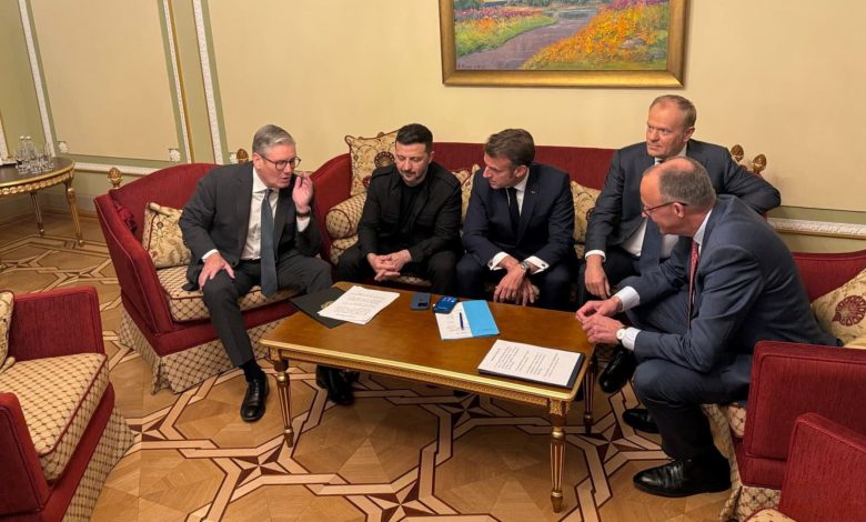 Europe leaders, in Kyiv, turn up pressure on Russia over ceasefire
