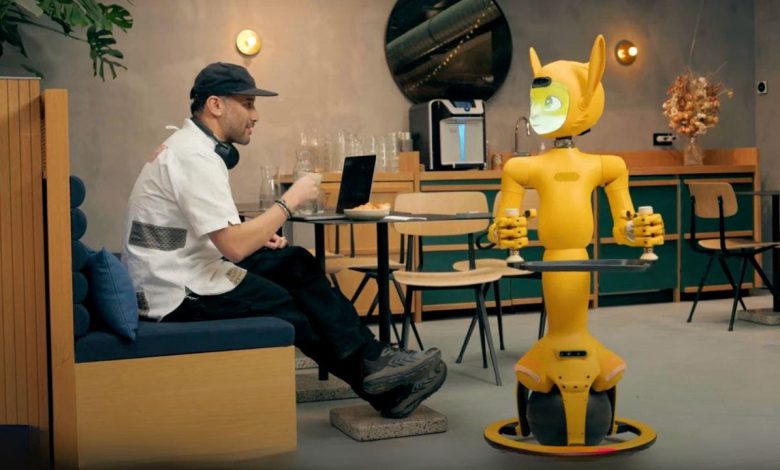 Robot with animated face designed to make customer service better