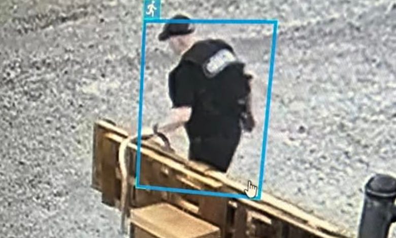 A photo that the Stone County Sheriff's Office posted to social media show Hardin wearing an ADC-style uniform during his escape through a sally port