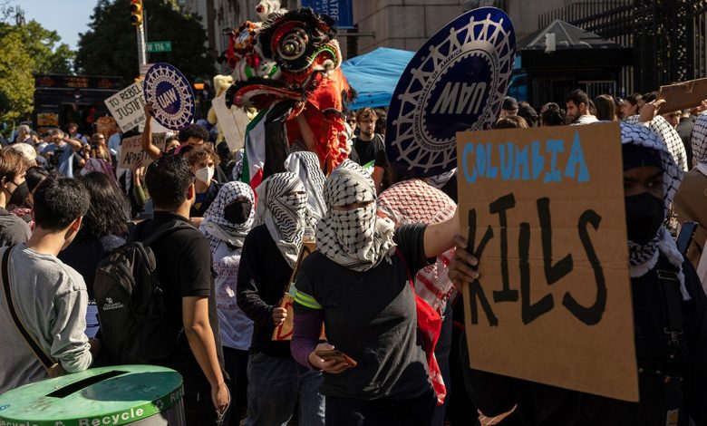 Anti-Israel protesters in NYC