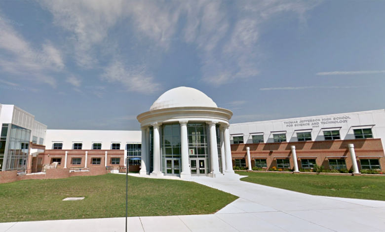 thomas jefferson high school building, fairfax county, va