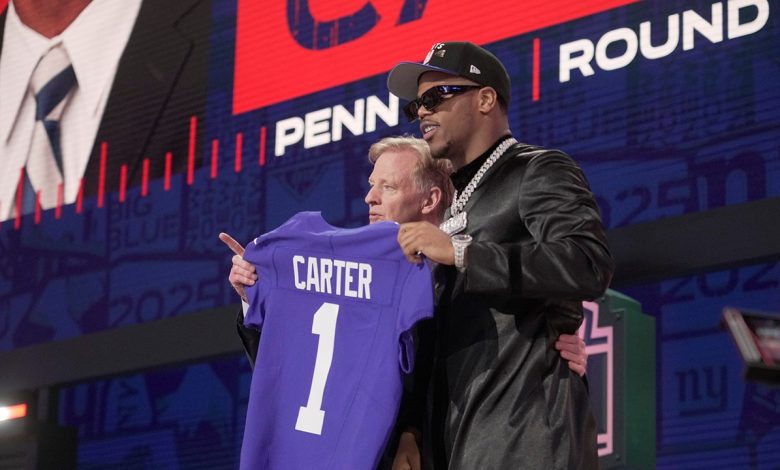 Giants' Abdul Carter finally picks jersey number