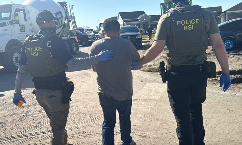 HSI Tampa arrests an alleged illegal immigrant at what appears to be a construction site in Wildwood, Florida.