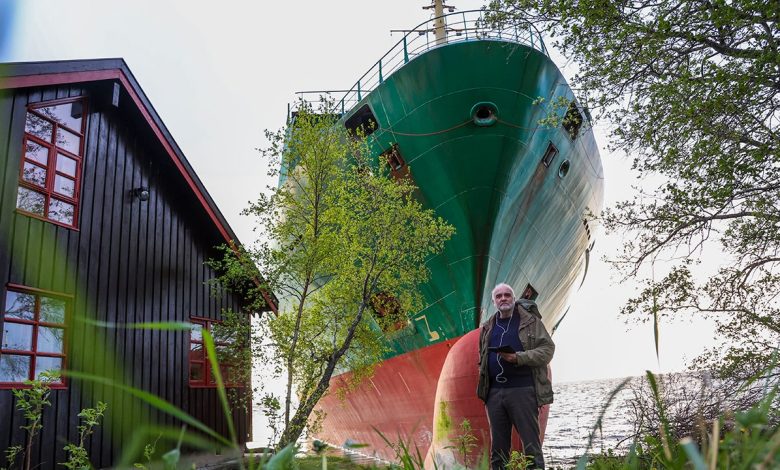 Norwegian man awakes to find 443-foot cargo vessel ran aground in his backyard