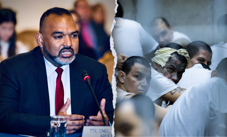 Arocha, testifying, left; TdA members in prison