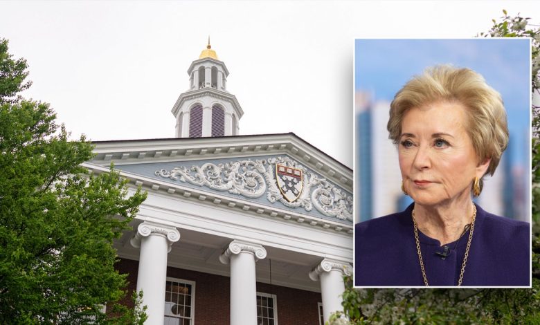 Linda McMahon and Harvard University