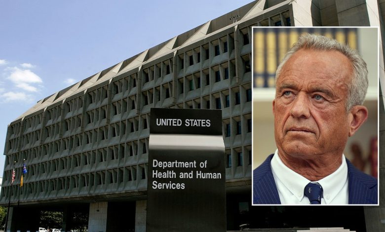 thumbnail photo of HHS headquarters and inset of RFK Jr.