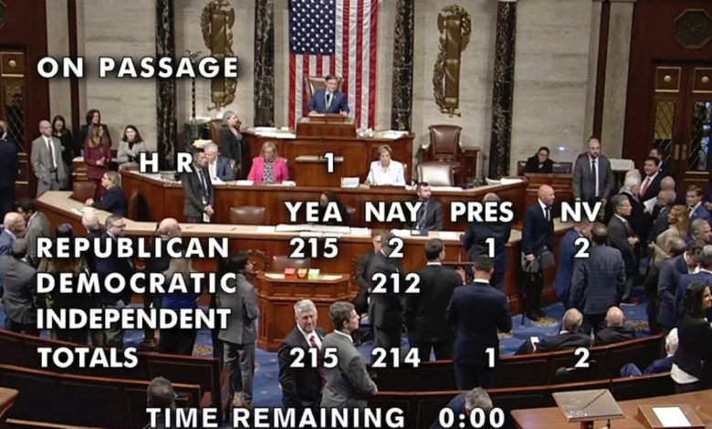 The House of Representatives passed President Donald Trump's big bill of tax breaks and program cuts after an all-night session at the U.S. Capitol in Washington, Thursday, May 22, 2025.