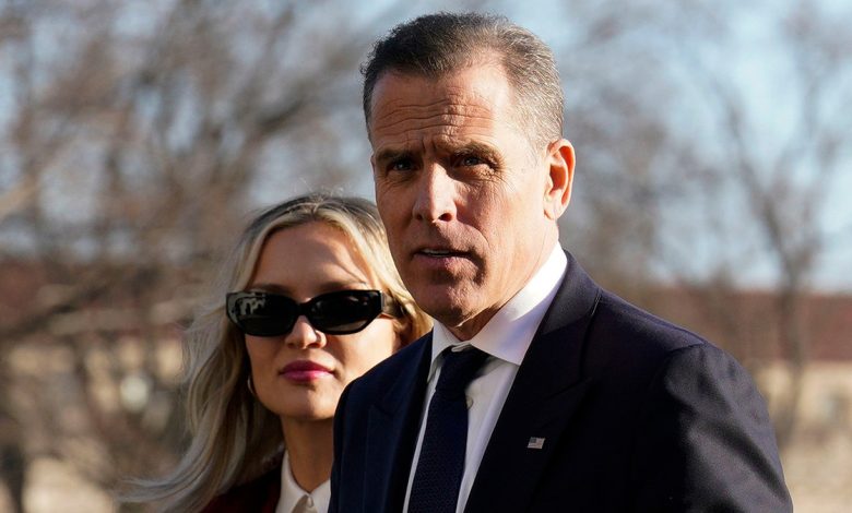 Hunter Biden and wife walk on South Lawn of White House days before President Biden left office