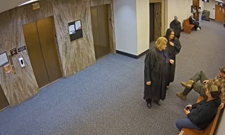 Judge Hannah Dugan appears to be speaking with ICE agents in new Milwaukee County security footage