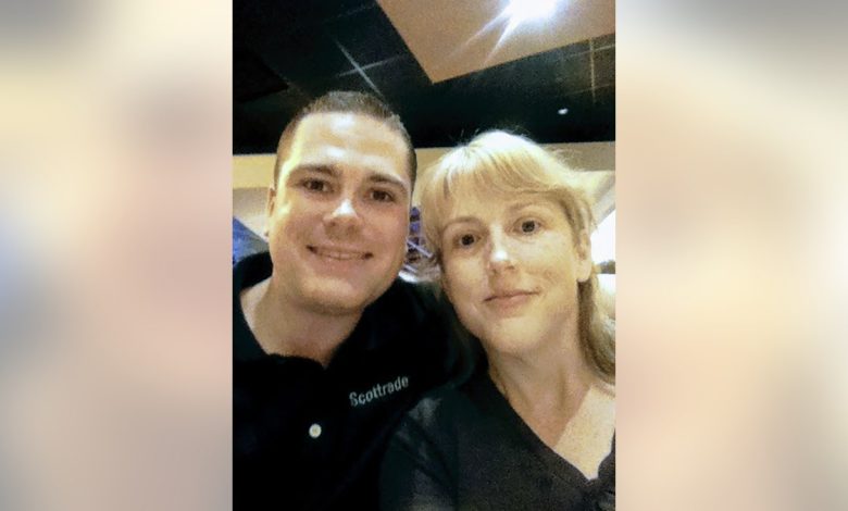 Cheryl Holsenbake posing with her son Micah.