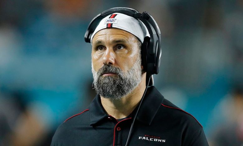 Falcons coach addresses consequences after son's prank call to Sheduer Sanders