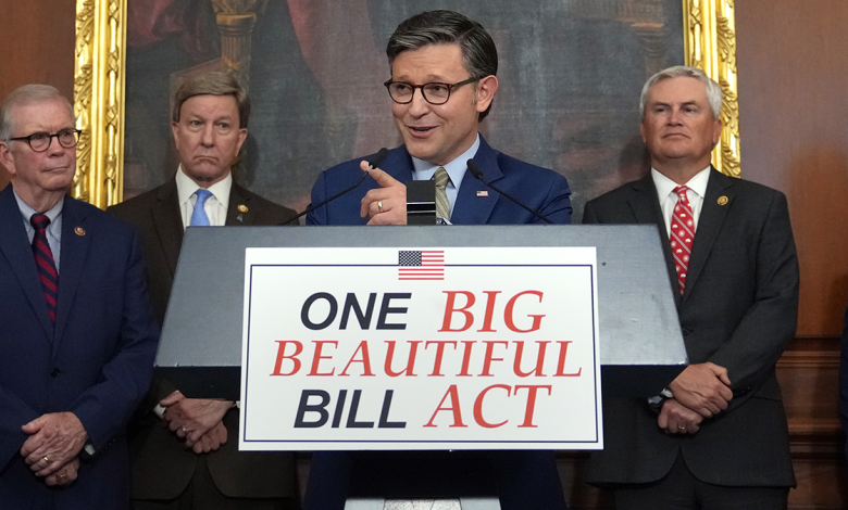 House Speaker Mike Johnson and House Republicans celebrated passing Trump's "big, beautiful bill" on Thursday.