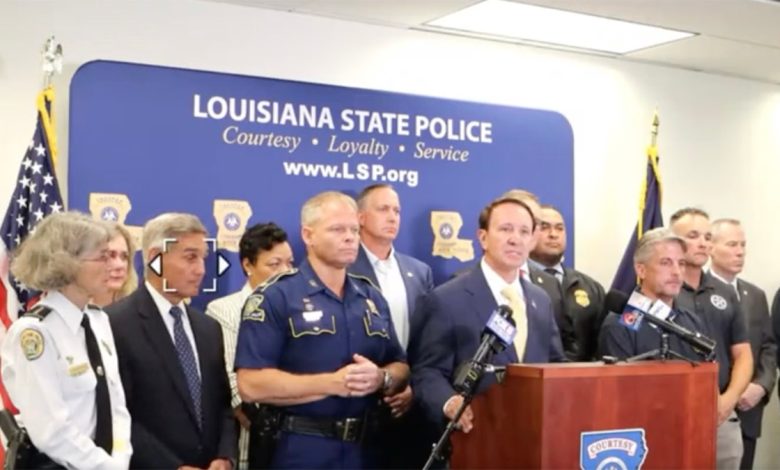 Jeff Landry press conference fugitives