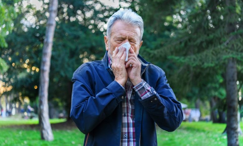 Man with allergies