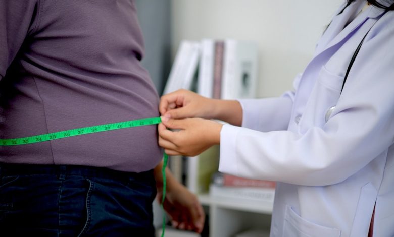 Measure man belly fat