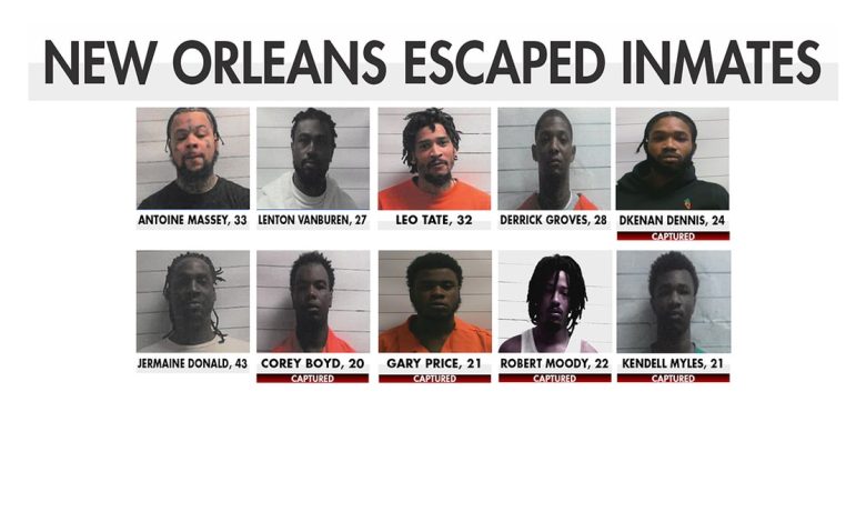 10 new orleans jail escapees