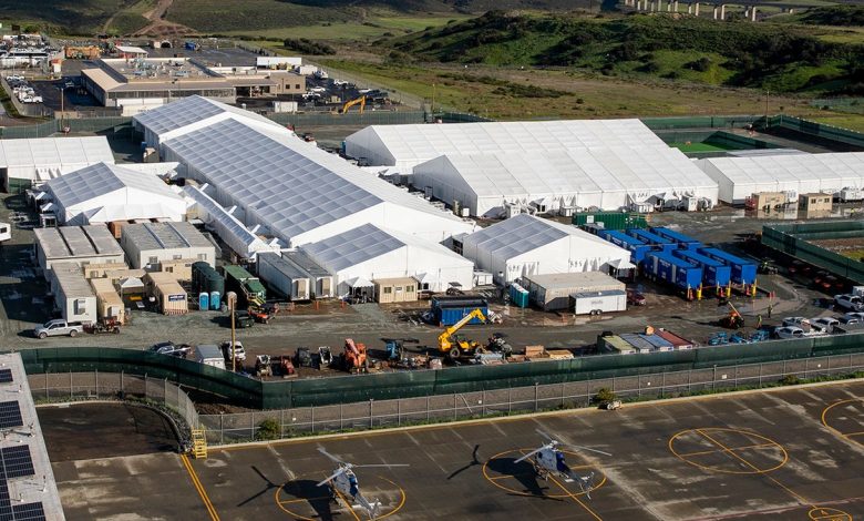 An aerial view of the Otay Mesa facility in January 2023.