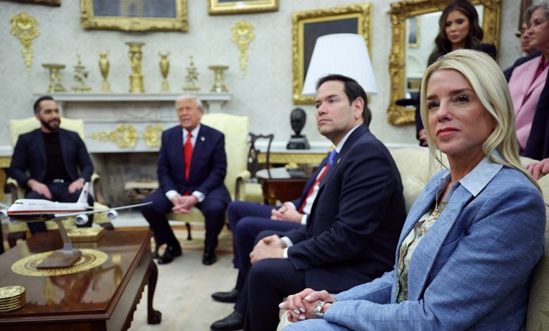 Pam Bondi attends White House meeting with El Salvador President Nayib Bukele