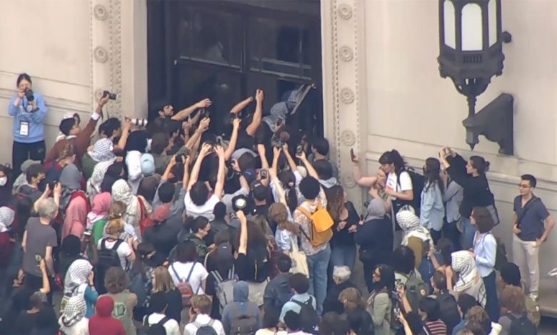 Anti-Israel agitators push past security at Columbia University