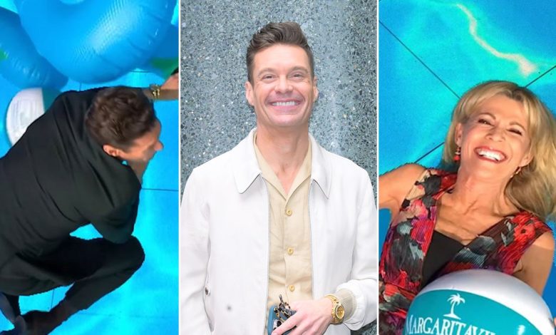 Ryan Seacrest takes tumble on Wheel of Fortune, gets reaction from Vanna White