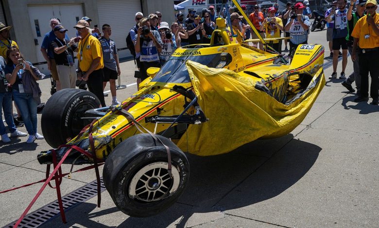 Indy 500 practice turns dangerous as McLaughlin flips car in violent crash